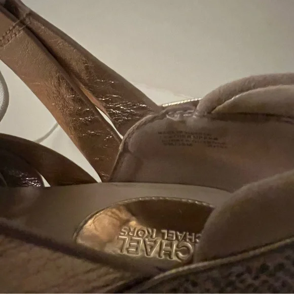 Michael Kors Gold and Tan Sneakers Size 8 - Picture 6 of 6